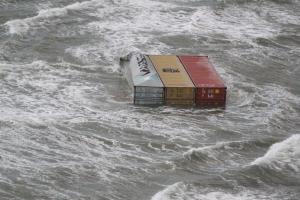 Shipping Containers at North Sea